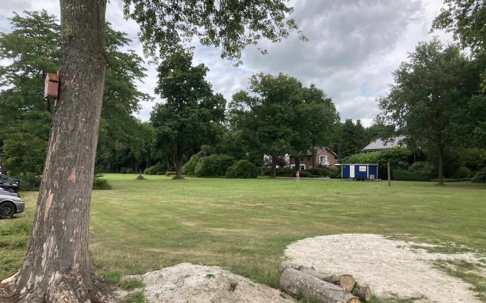 Het terrein waar vroeger LOM-school De Veenkampen stond. 