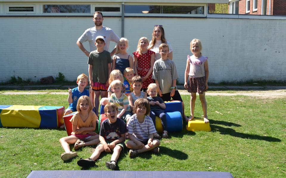 Deze kinderen van De Buitenboel van Skid in Gieten zijn klaar voor de Run van Gieten.