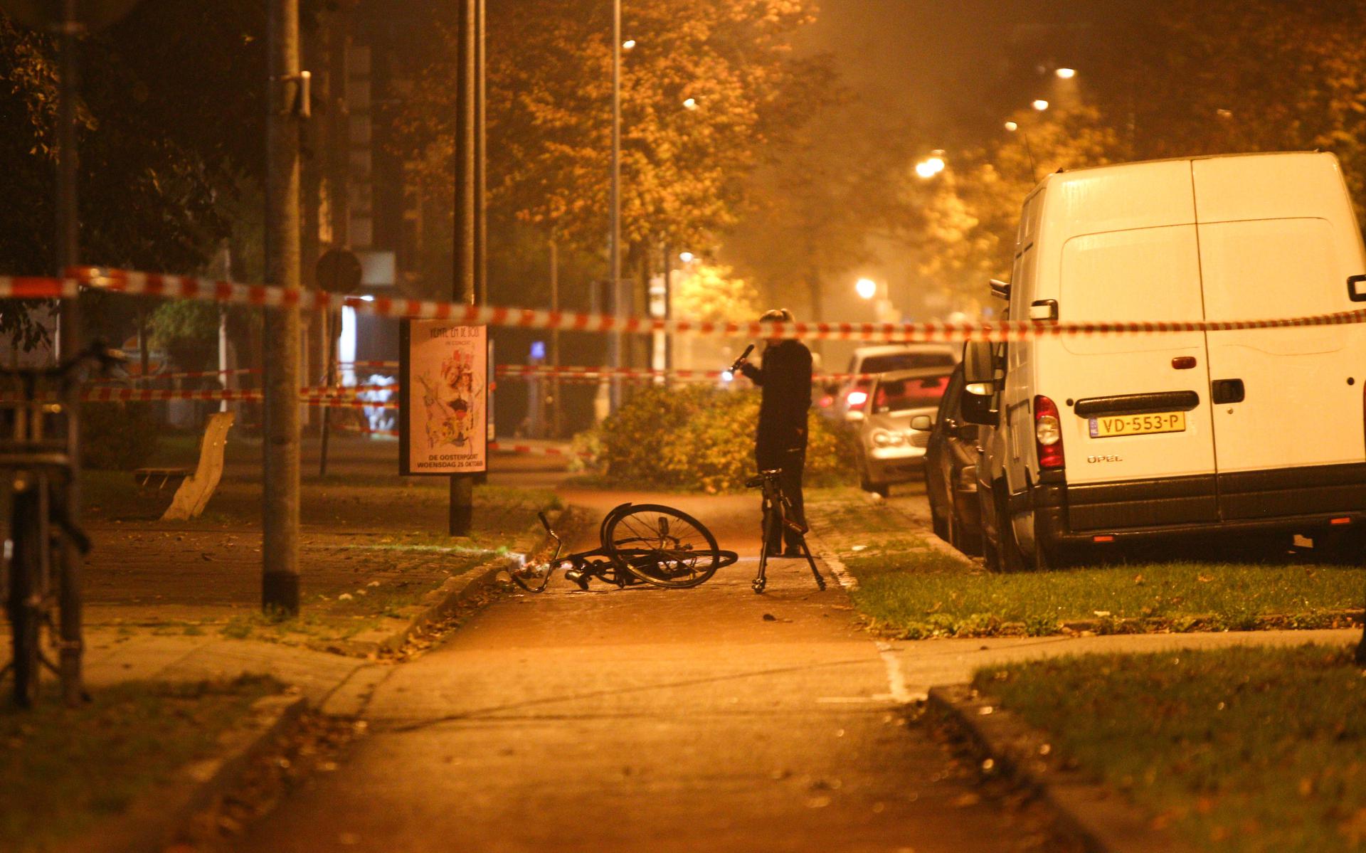 De politie voert onderzoek uit na de schietpartij op de Korreweg in Groningen. Foto: Archief ANP