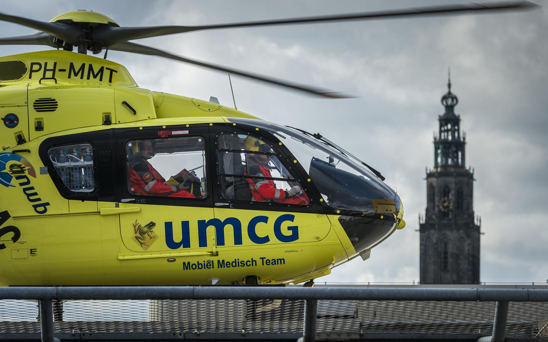 Archieffoto van een traumahelikopter van het UMCG.