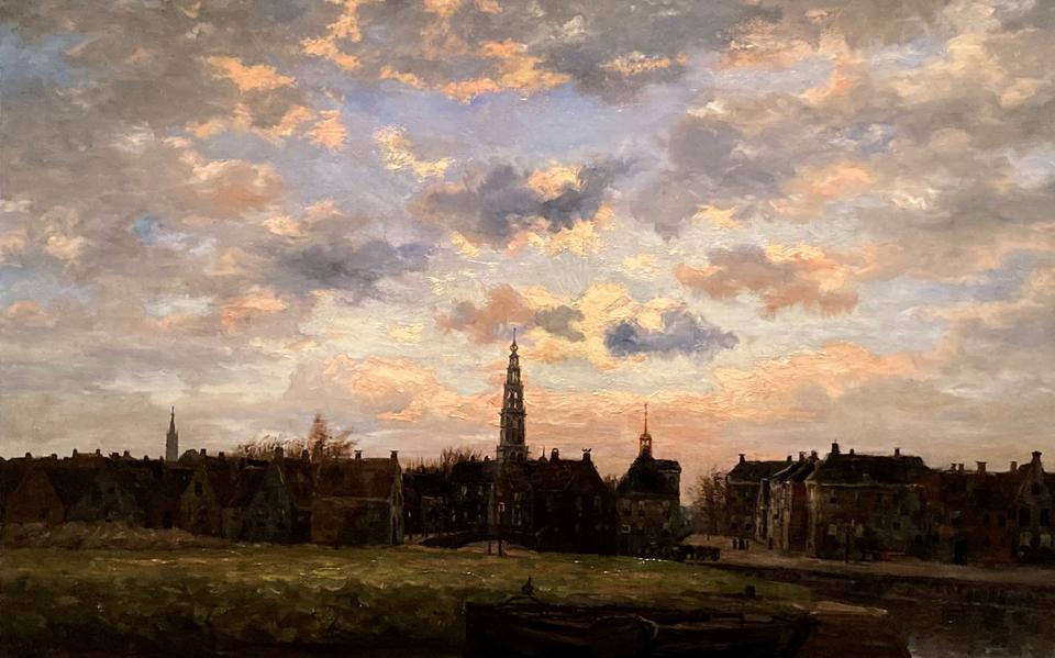 Groningen bij avond (1885) Gerrit van Houten