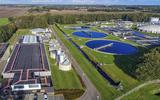 Luchtfoto van de Puurwaterfabriek in Emmen. 