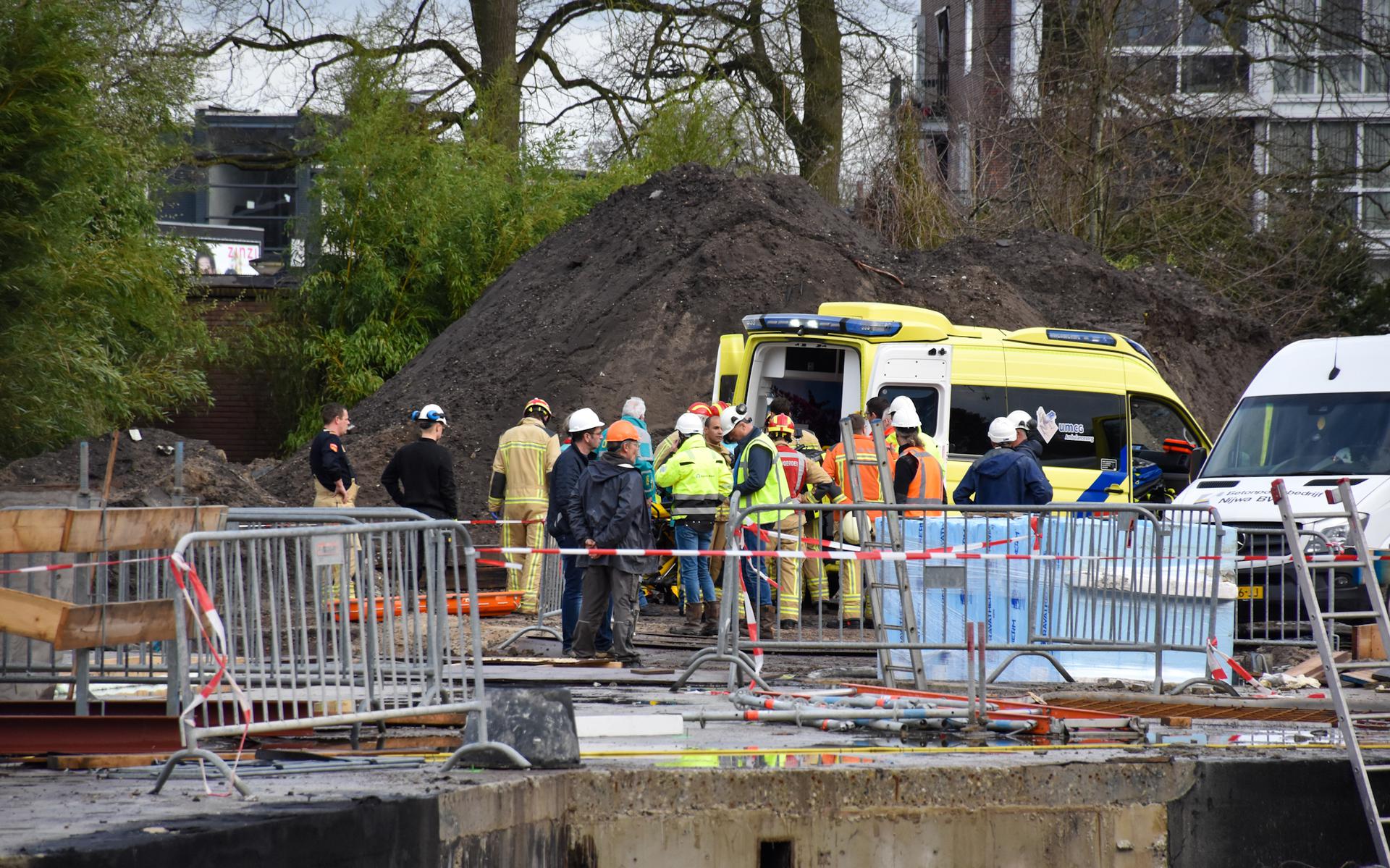 Ongeluk op bouwplaats in Rensenpark.