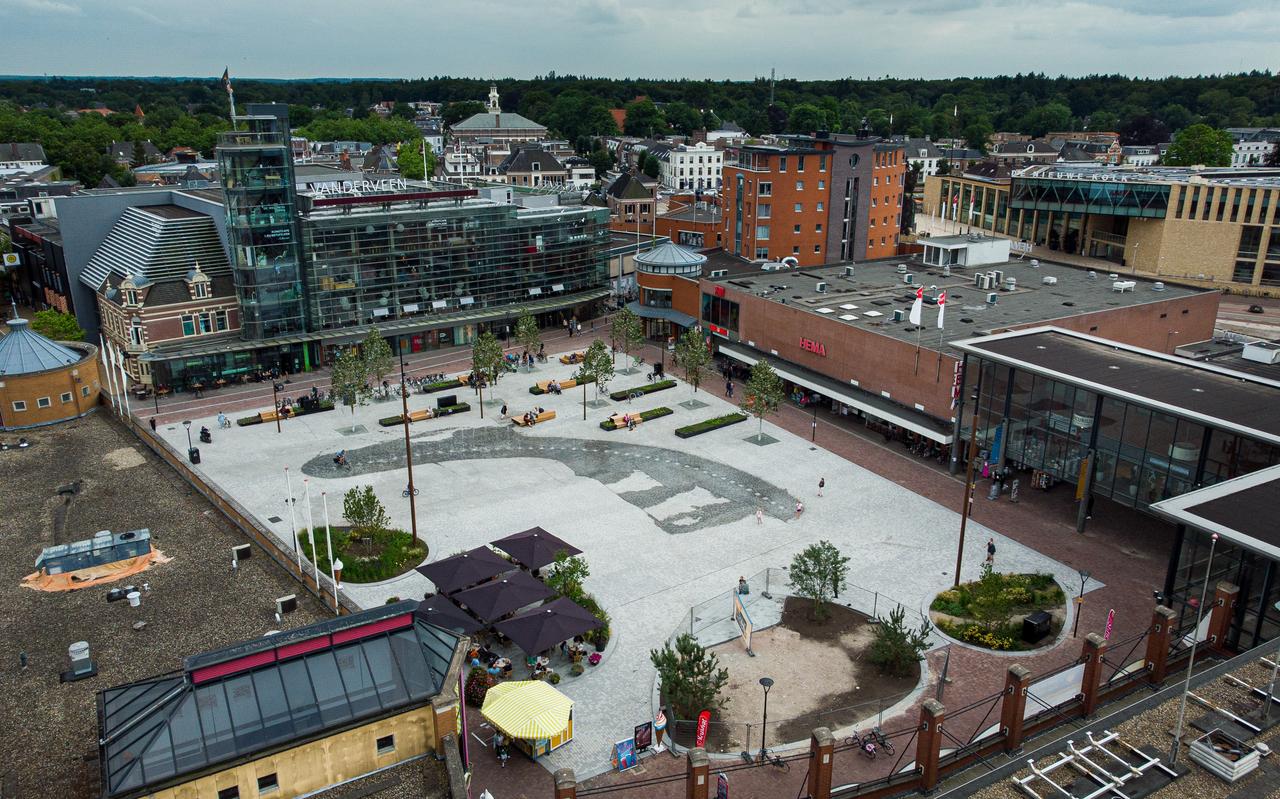Drone-foto van het Nieuwe Koopmansplein. Drone-foto van het Nieuwe Koopmansplein.