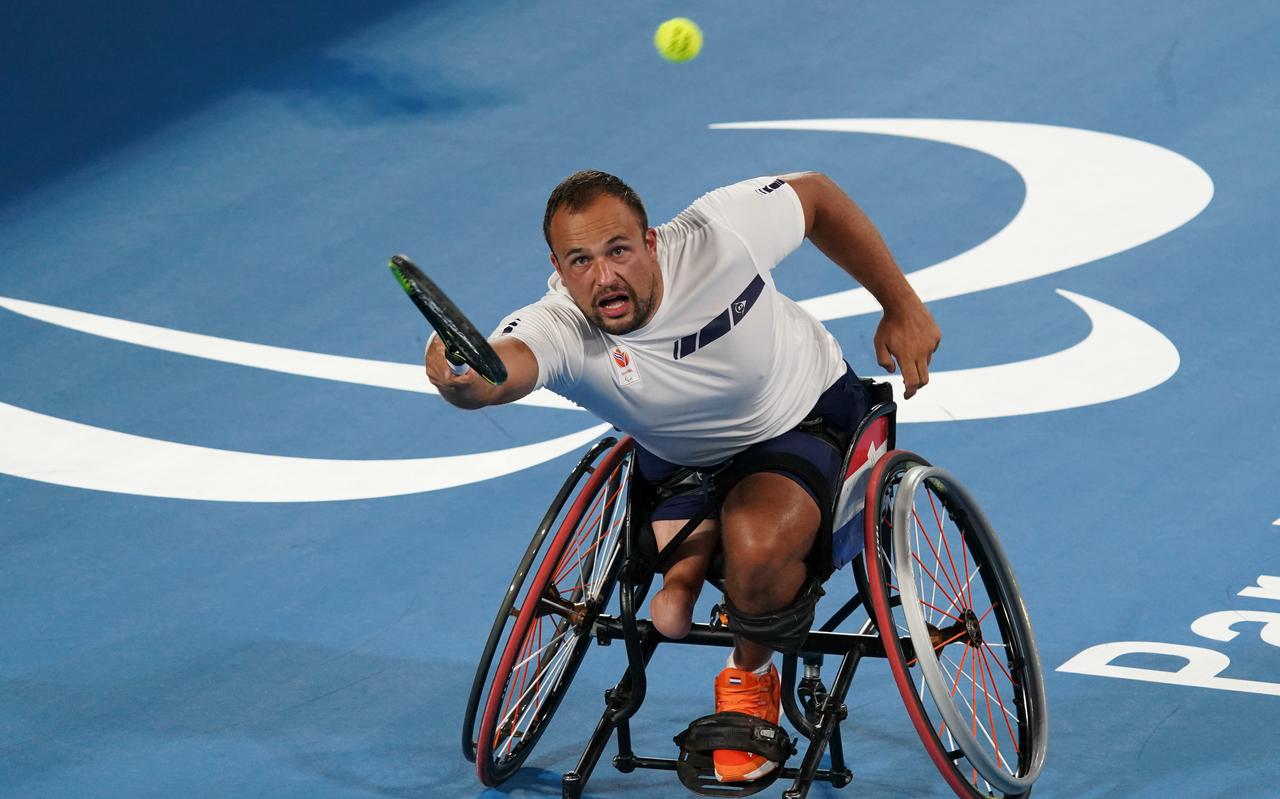 Tom Egberink tijdens de Paralympische Spelen. 