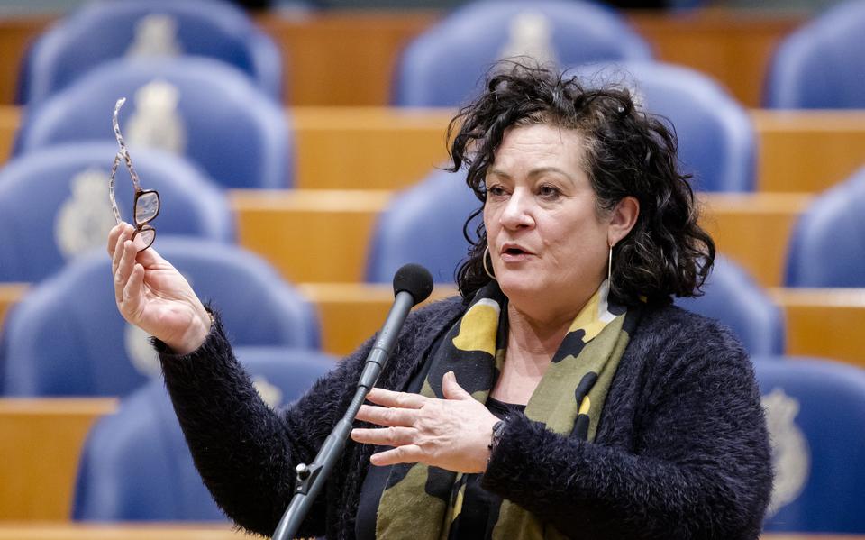 Caroline van der Plas (BBB) tijdens het debat in Tweede Kamer over de wet toekomst pensioenen.