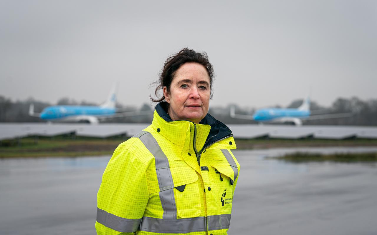 Meiltje de Groot, de nieuw directeur Groningen Airport Eelde. 