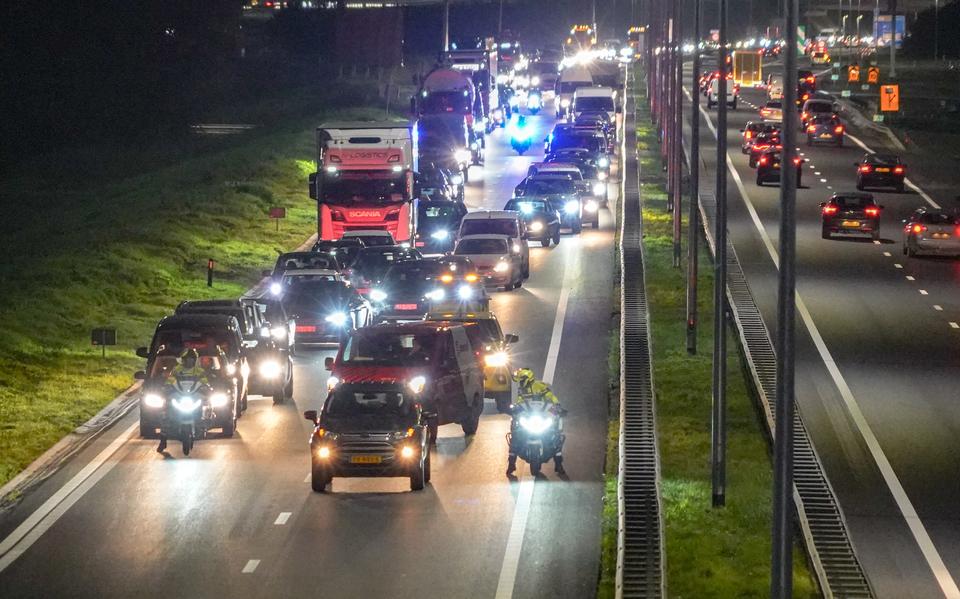 Botsing en fikse file op de N7 richting Hoogezand.