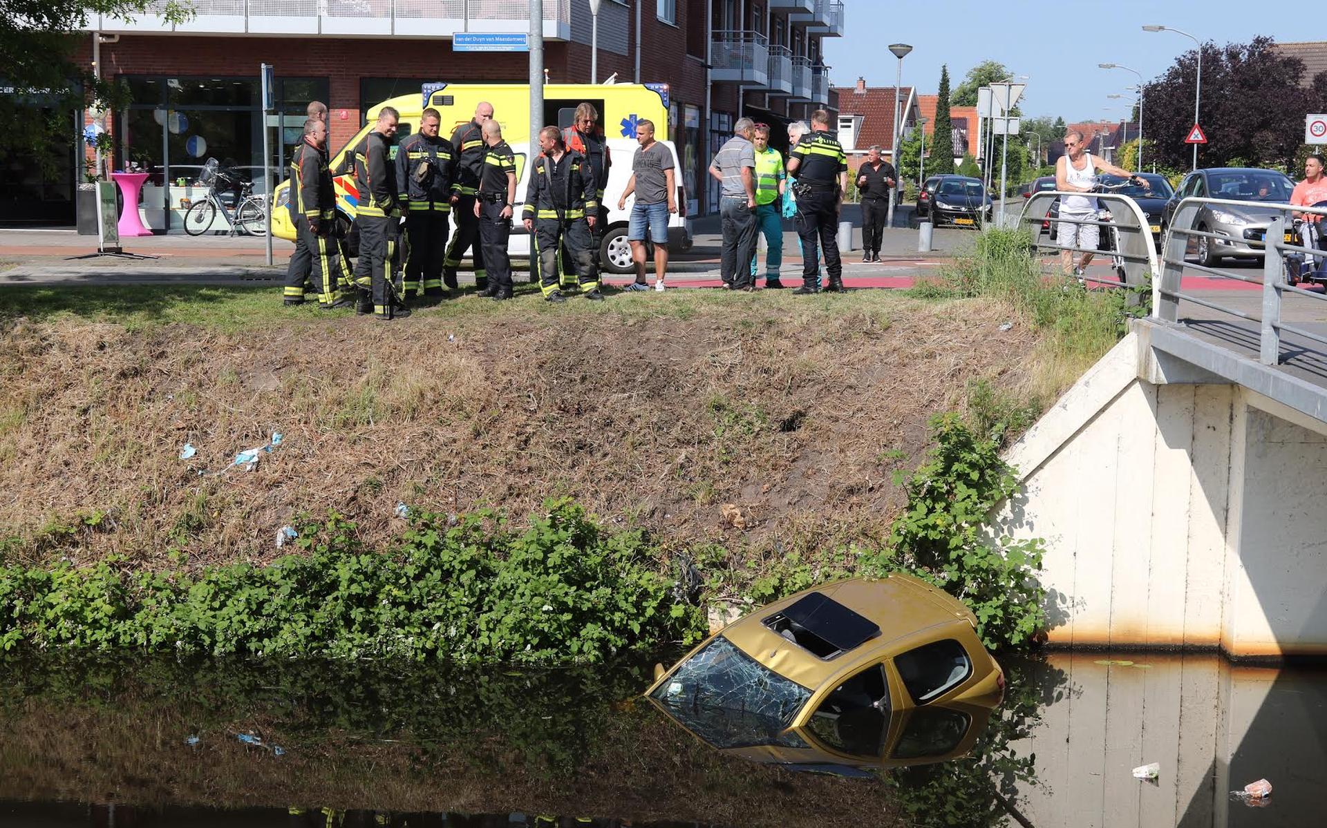 Auto te water in Hoogezand Dagblad van het Noorden