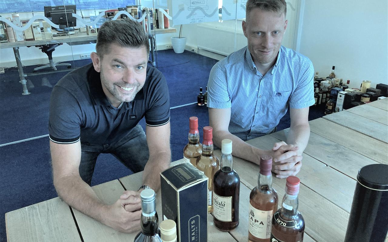 Martin van Hoek (links) en Jelger Visser van European Whisky Auctions. Martin van Hoek (links) en Jelger Visser van European Whisky Auctions.