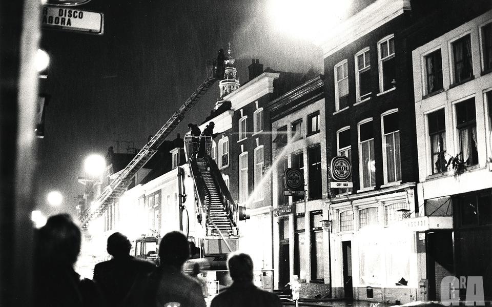 Brand in de Gelkingestraat, 1980.