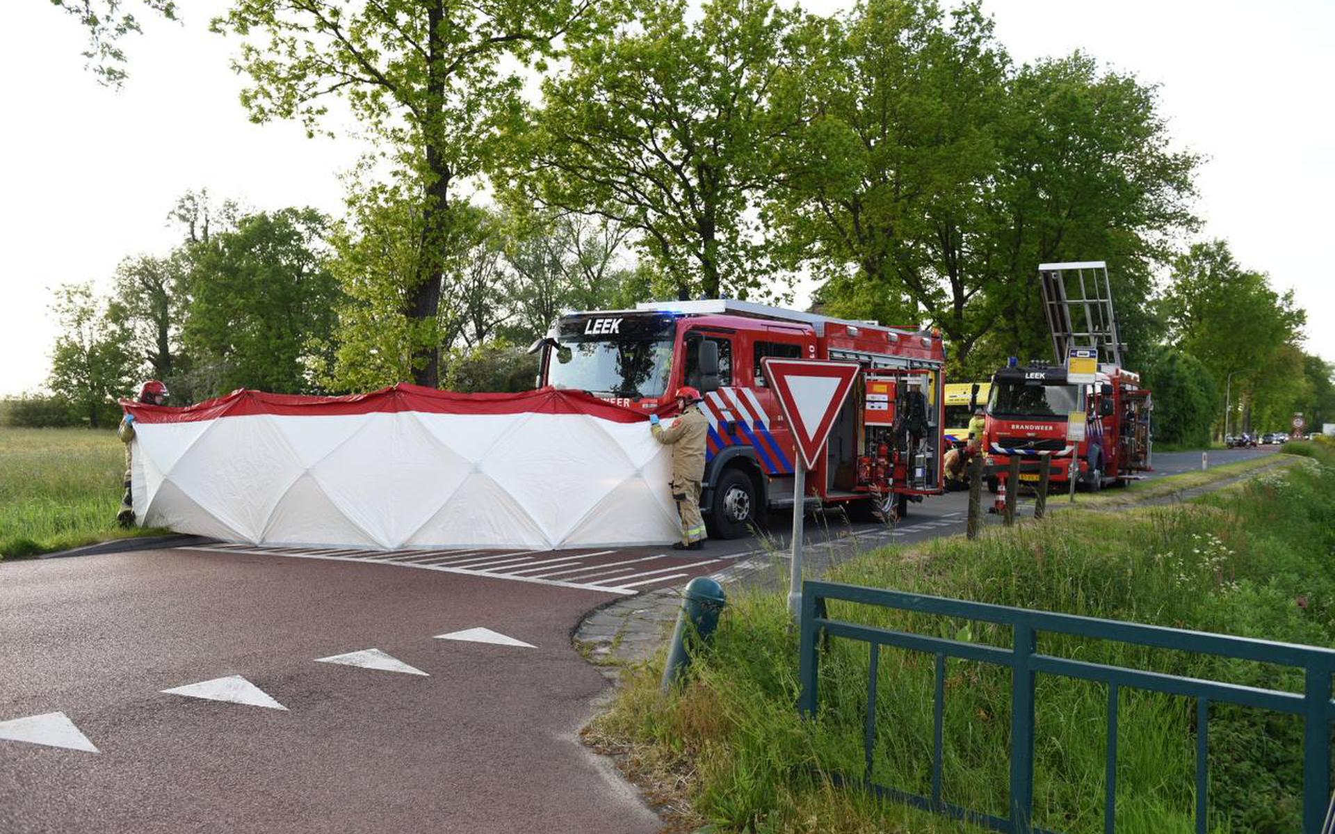 Ongeluk op N979 tussen Zevenhuizen en Leek.