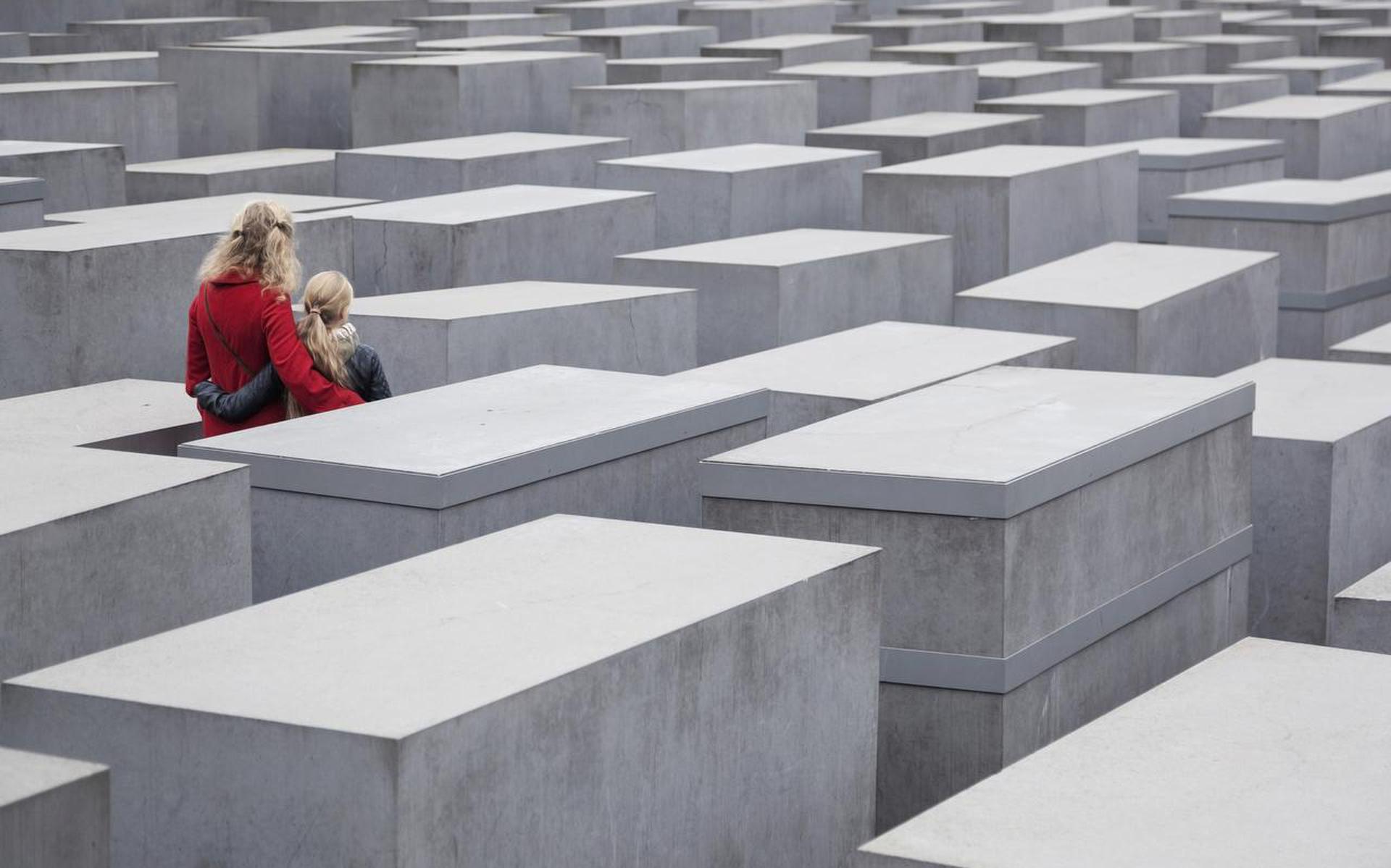 Het Holocaust Monument in Berlijn.  Foto ANP