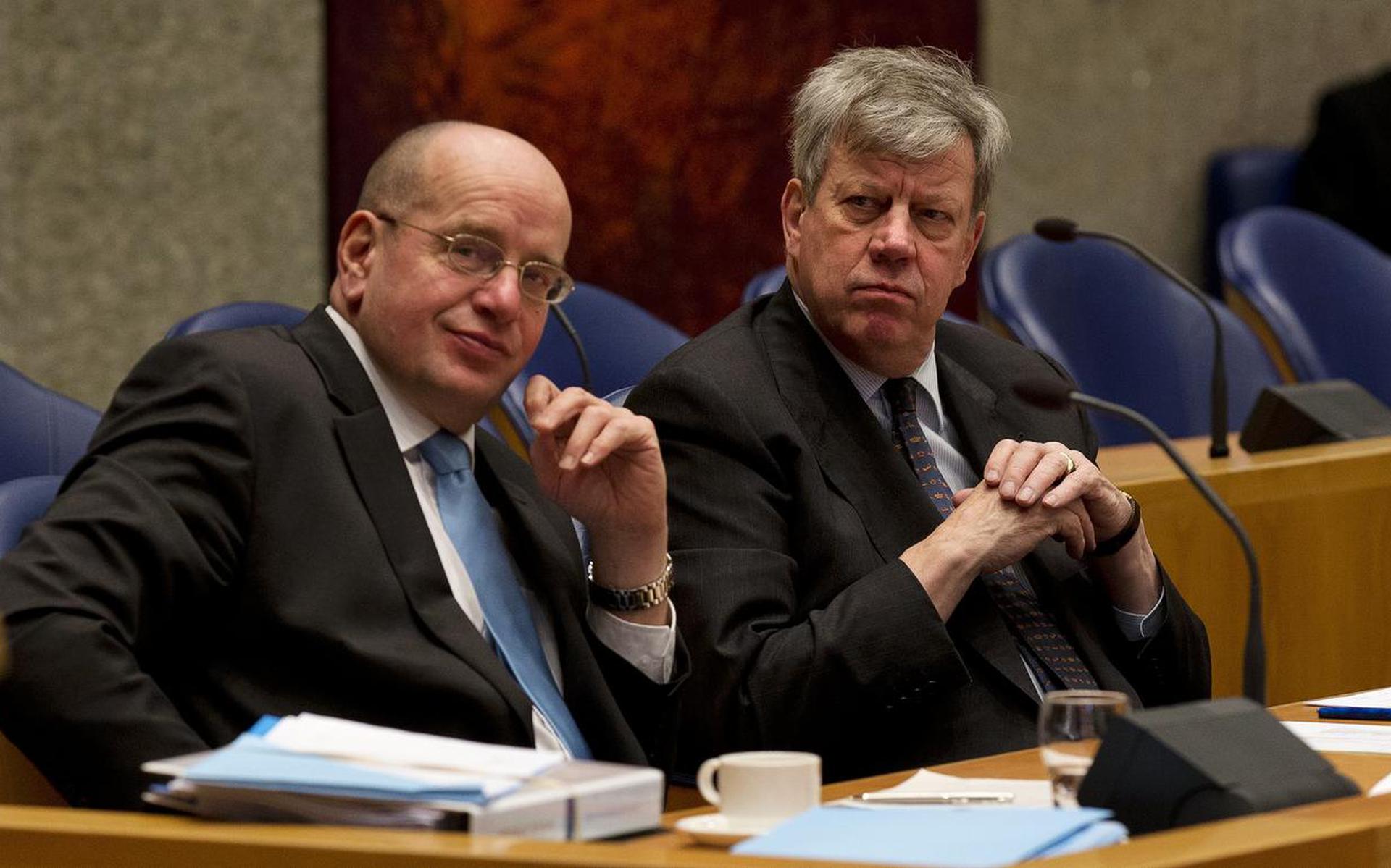 Minister en Ivo Opstelten en staatssecretaris Fred Teeven in 2012.
