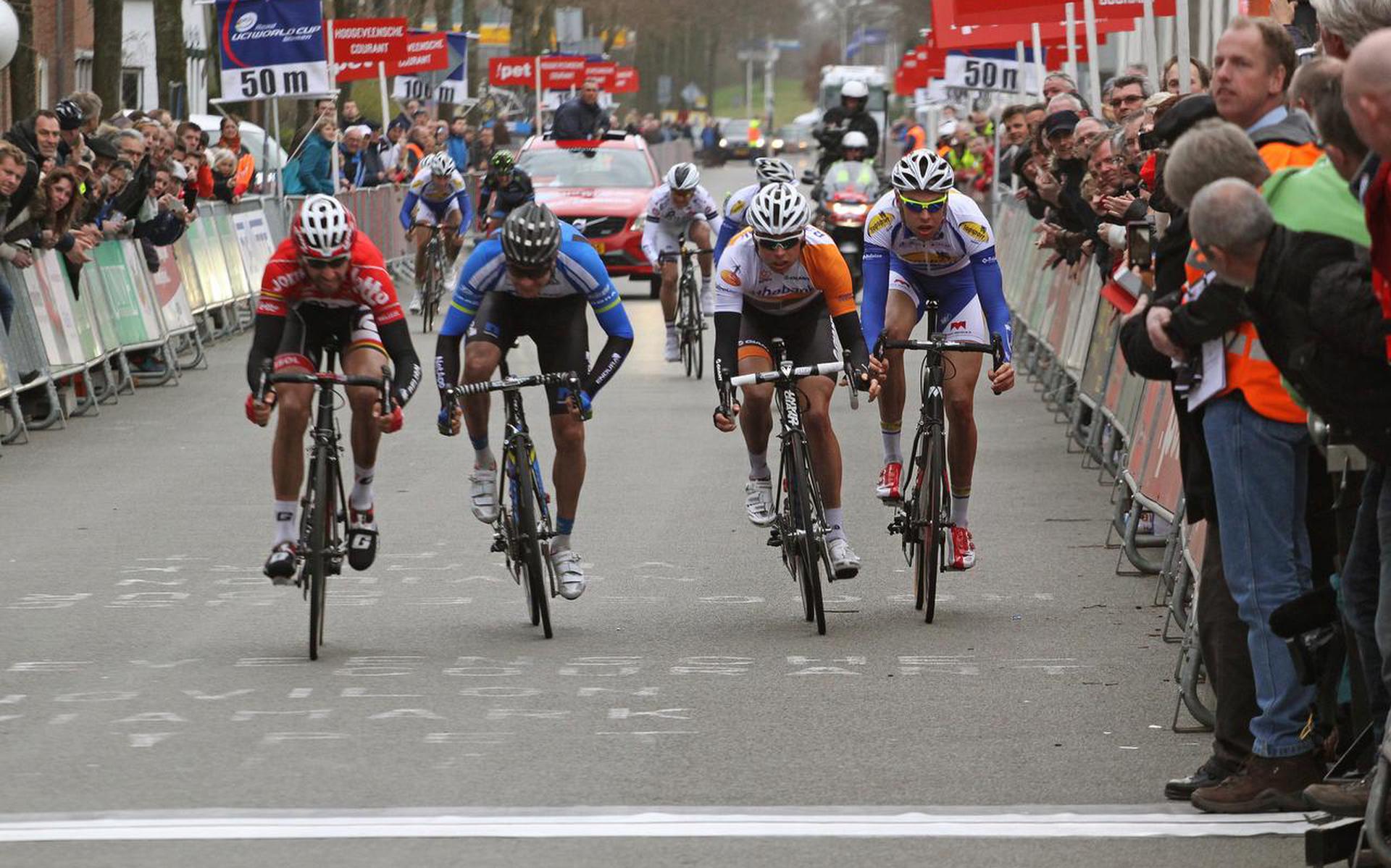 De finish van de Ronde van Drenthe in 2017.