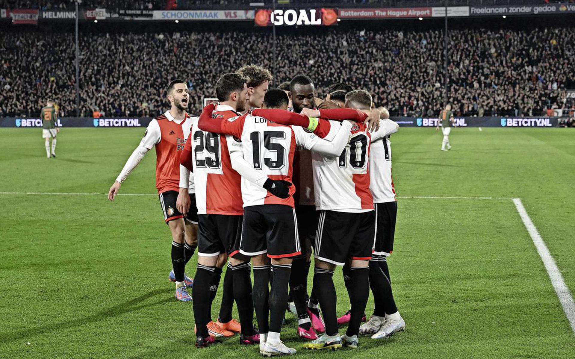 Feyenoord heeft zich geplaatst voor de kwartfinale van de Europa League.