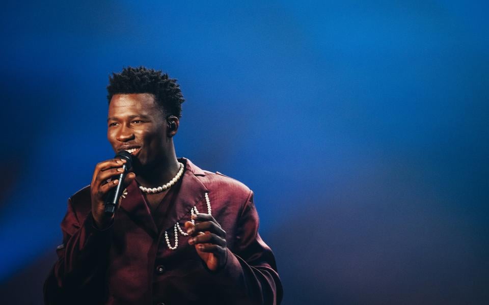 Claude tijdens zijn optreden in de eerste halve finale van het Eurovisiesongfestival.