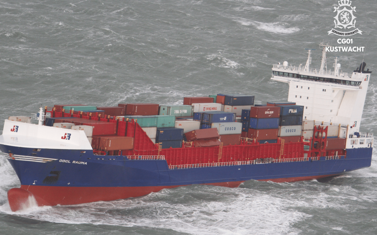 OOCL Rauma. FOTO KUSTWACHT OOCL Rauma. FOTO KUSTWACHT