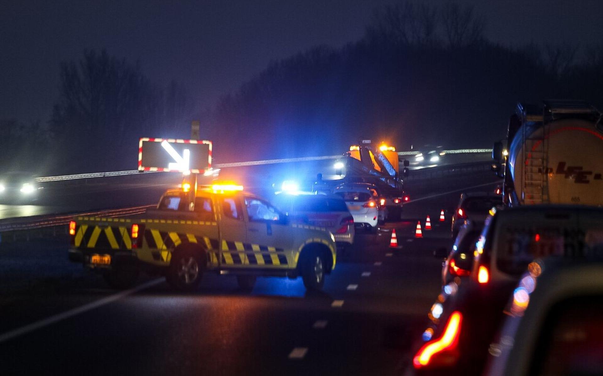 Update: file op de A7 richting Heerenveen opgelost