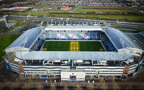 Het Abe Lenstra-stadion van SC Heerenveen.