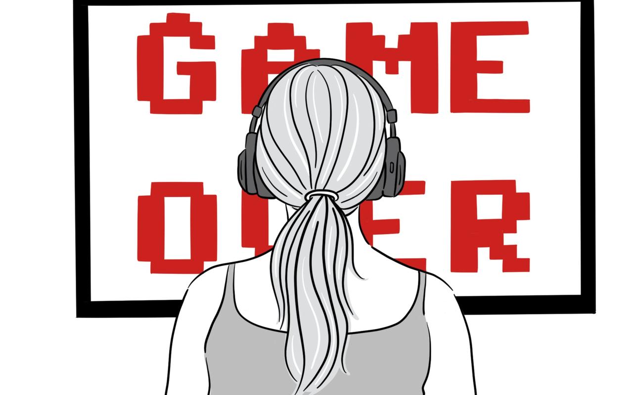 Meisjes en vrouwen krijgen via hun headset en de chatfunctie heel wat naar hun hoofd geslingerd door voor hun onbekende, mannelijke tegenspelers. Illustratie Djura Feringa. Meisjes en vrouwen krijgen via hun headset en de chatfunctie heel wat naar hun hoofd geslingerd door voor hun onbekende, mannelijke tegenspelers. Illustratie Djura Feringa.