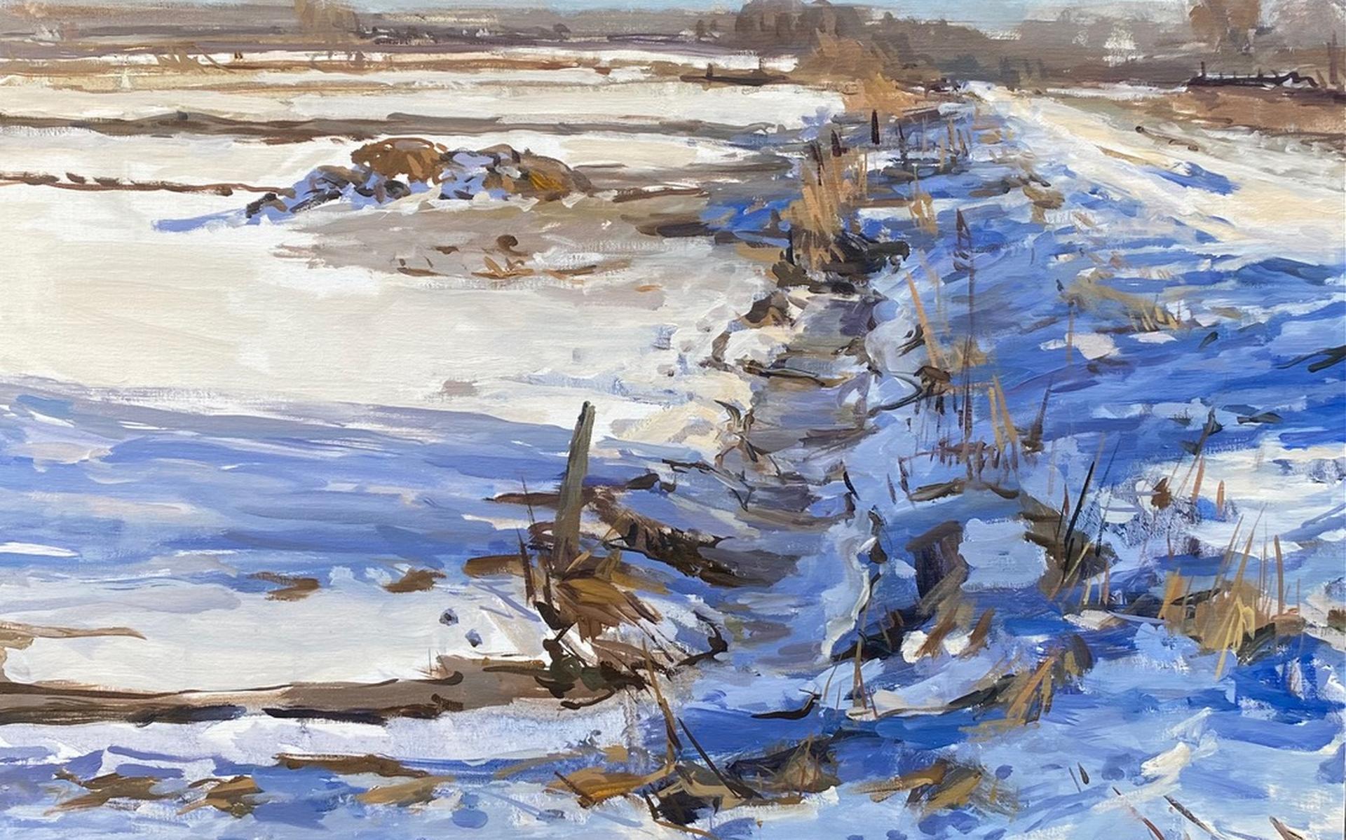 Kunstschilder Margreet Boonstra doet mee met de elementen: buitengewoon/gewoon buiten