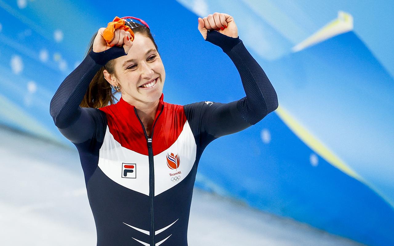 Shorttracker Suzanne Schulting won goud op de 1000 meter. Shorttracker Suzanne Schulting won goud op de 1000 meter.