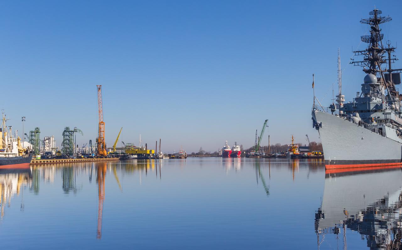 De Waddenzeehaven van Wilhelmshaven. 