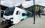 Een Wink-trein van Arriva, hier op het station in Groningen.