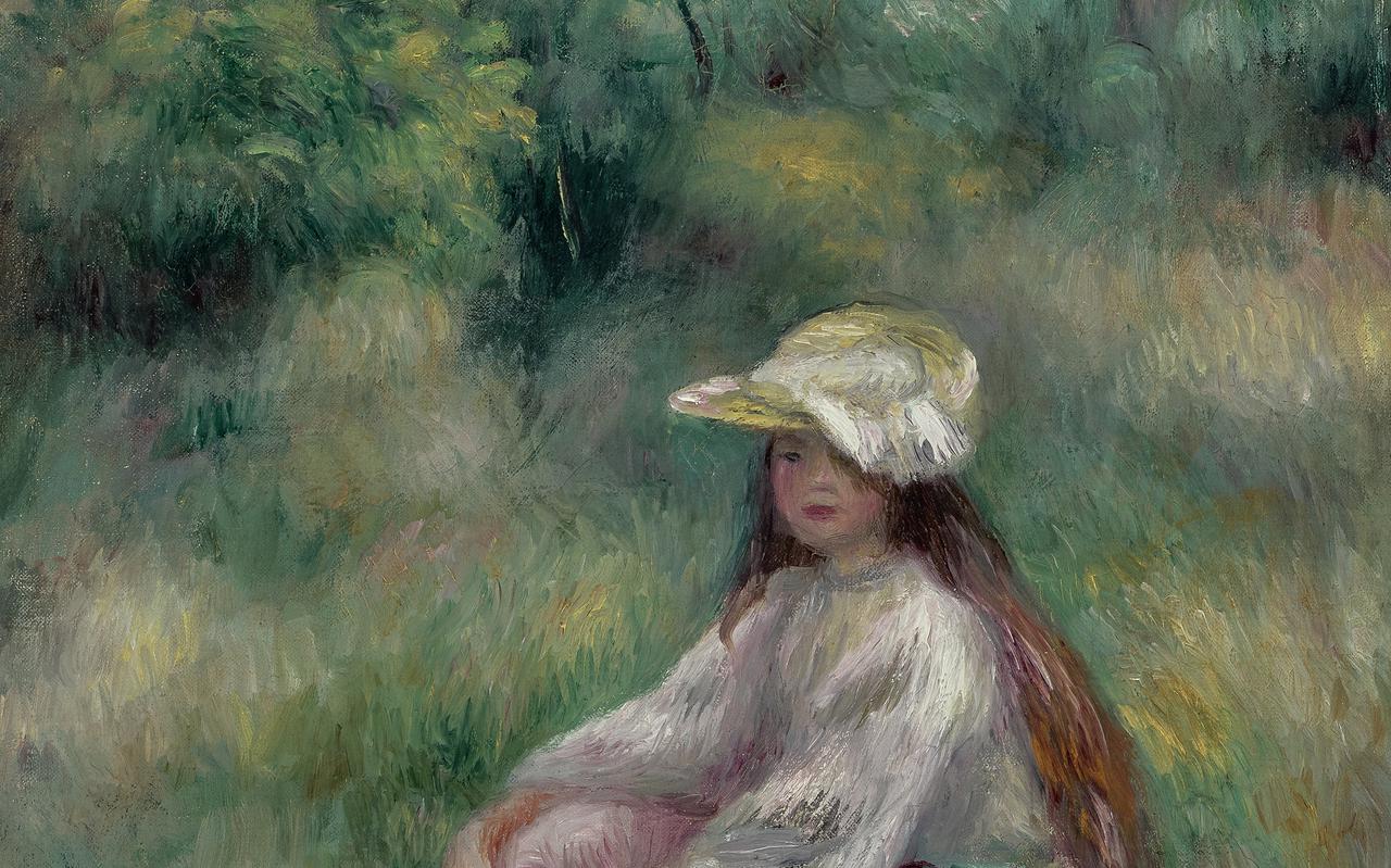 Auguste Renoir - 'Jeune fille en rose dans un paysage' (circa 1903). Collectie Museum Boijmans Van Beuningen, Rotterdam. Schenking: A.E. van Beuningen-Charlouis 1958. 