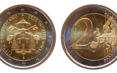 Een munt van 2 euro. Foto: Shutterstock