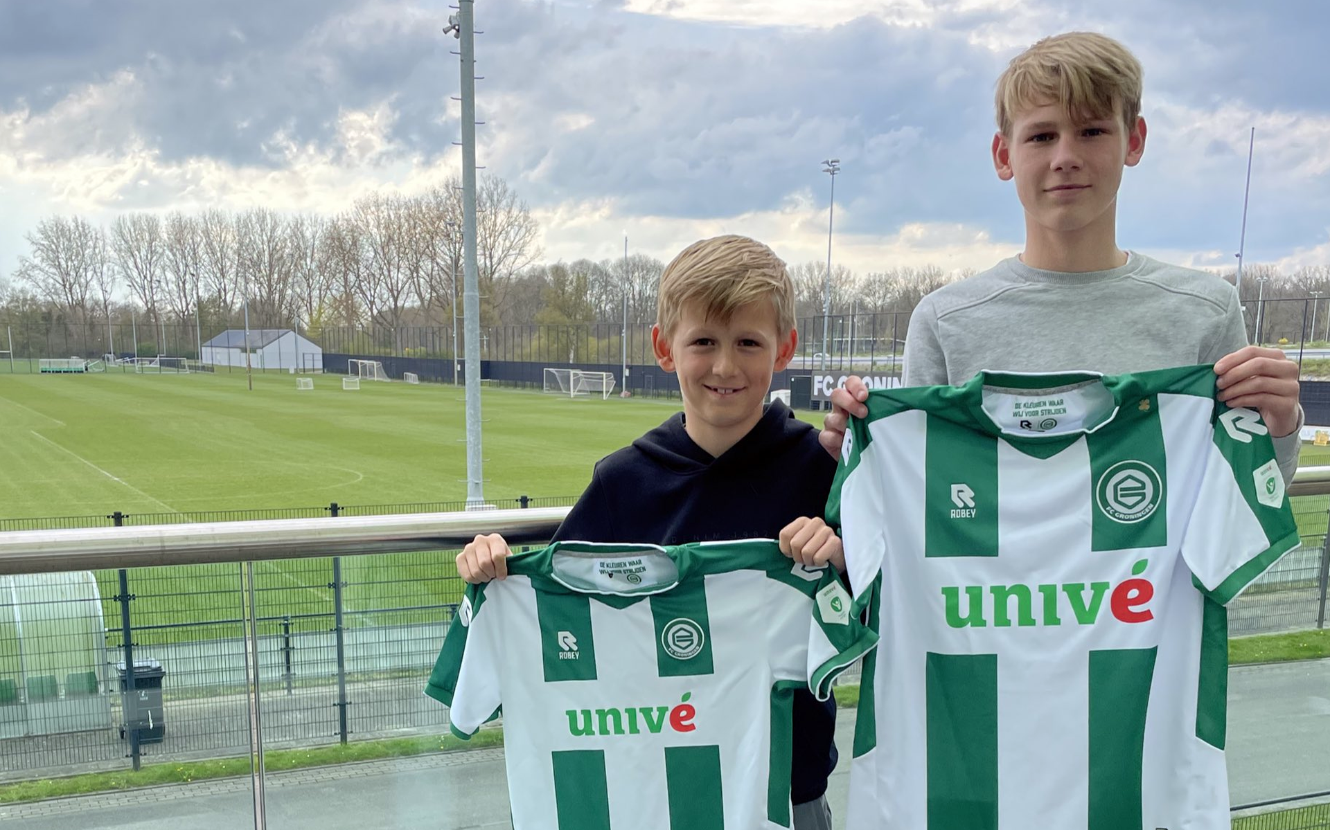 Kai en Luka Robben. Foto van FC Groningen